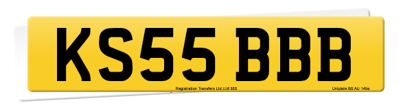 Registration number KS55 BBB